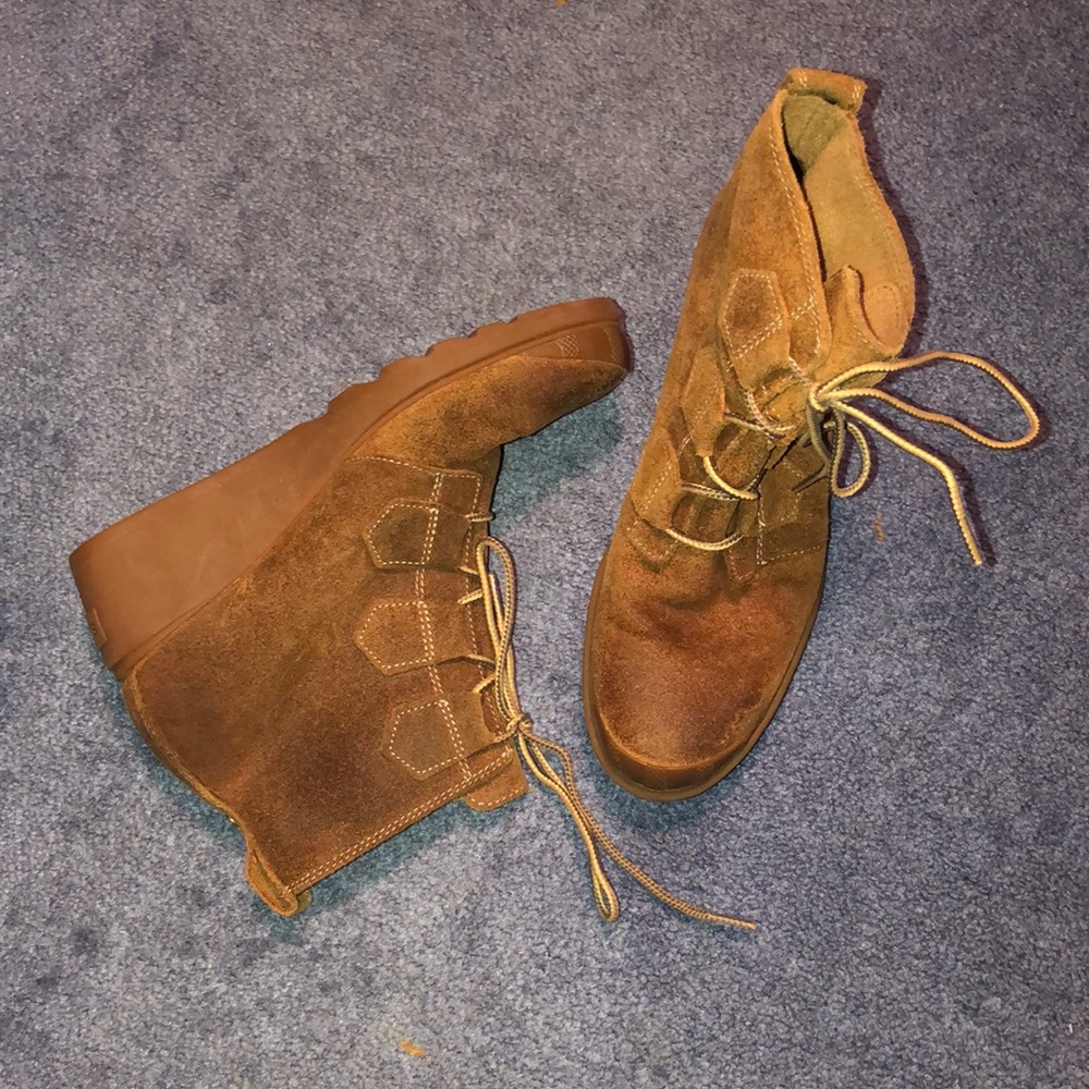 Women’s Sorel Brown Wedge Booties